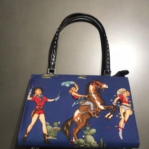 Vintage Western Print Cowgirl Purse